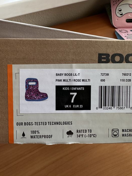 Чоботи водонепроникні Bogs, 23 розмір, рожеві