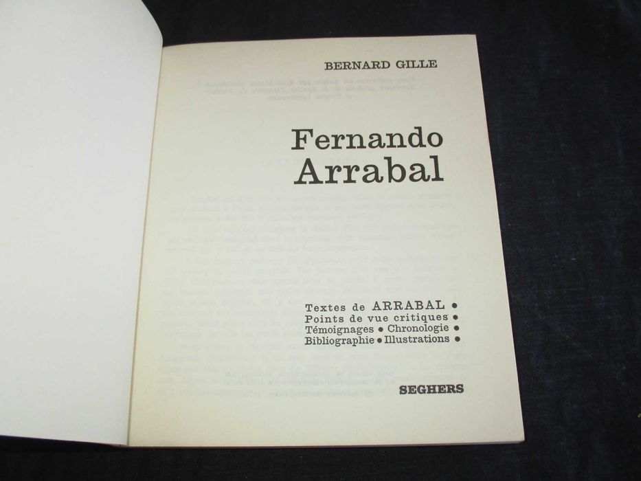Livro Fernando Arrabal Bernard Gille Theatre De Tous Les Temps nº 12