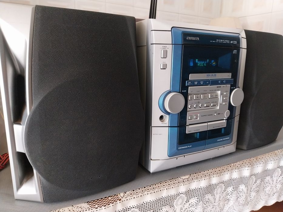 Aparelho som aiwa cd3 nsx-bl28 impecavel
