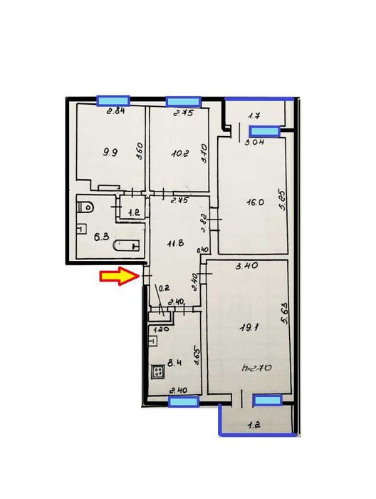 Продаж 4-кім. квартири. с. Звенигород. 15 км. до Львова