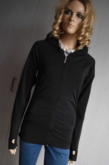 Bluza S 36 sportowa treningowa z kapturem zasuwana wygodna rozpinana cienka