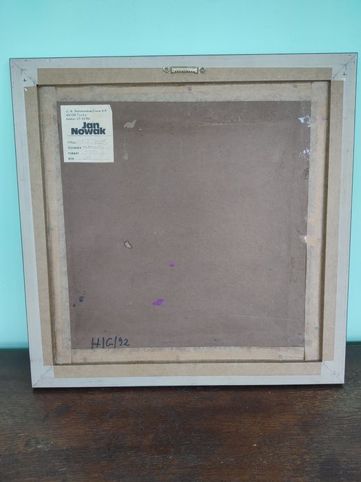 Jan NOWAK (Tychy) - Obraz "CYRK V" 1985 r. (40x40 cm)