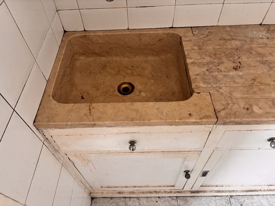 Bancada lava-loiça marmore Lioz