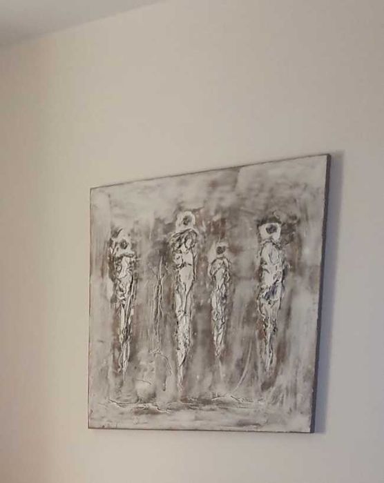 Tela com relevo em tons pastel