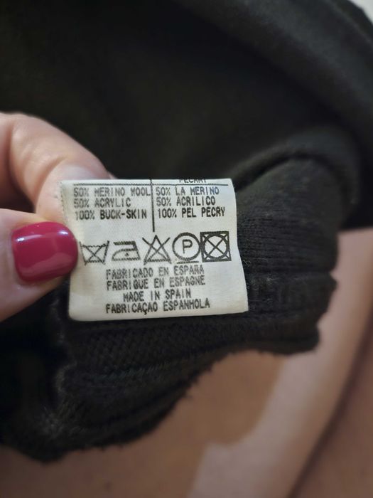 Casaco lã de merinos e pele