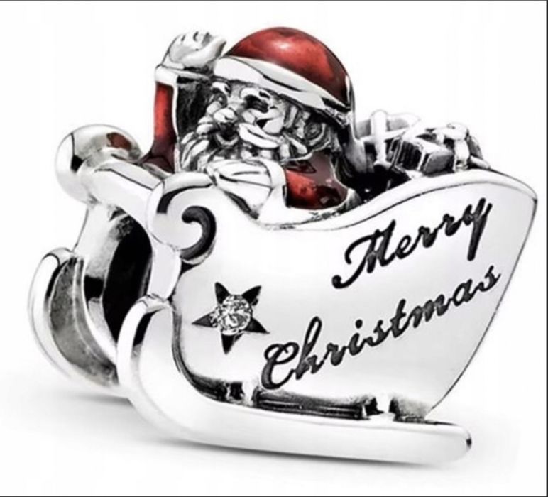 Charms Pandora Mikołaj sanie
