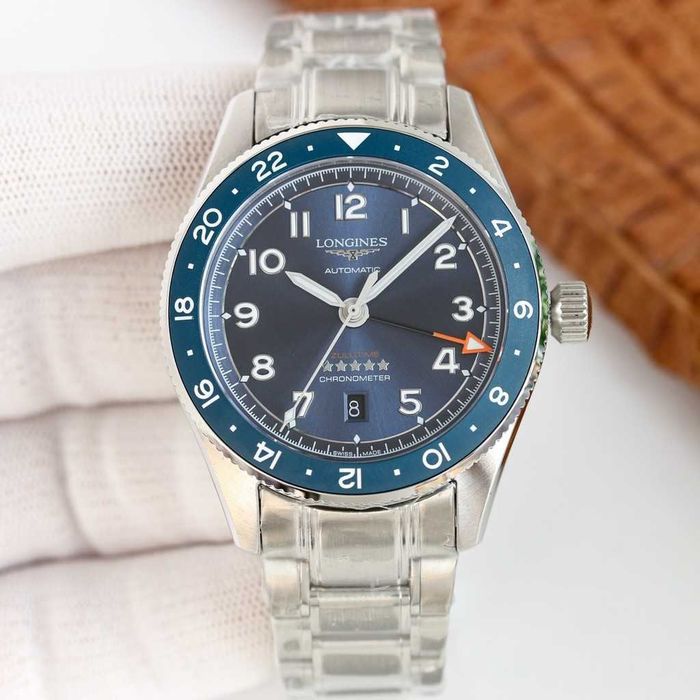 Годинник автоматичний  Longines Spirit Zulu Time 42мм синій