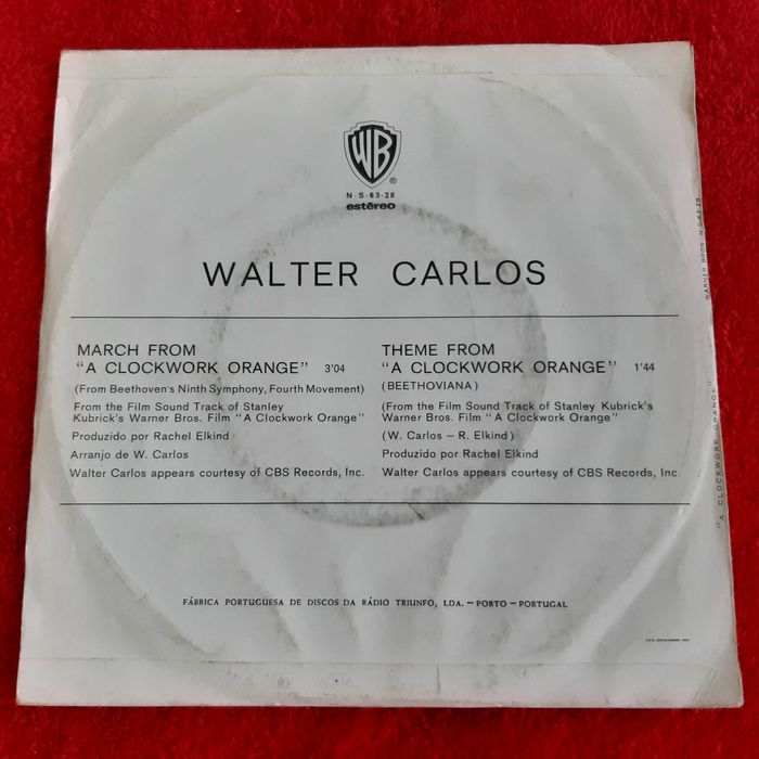 Disco Vinil Single Walter Carlos - A Clockwork Orange
