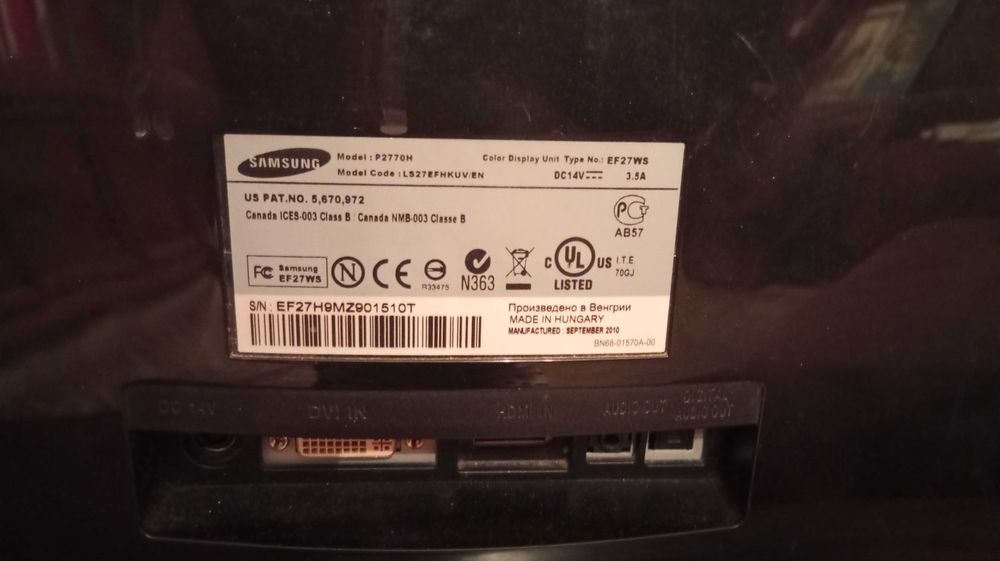 Монитор Samsung Sync Master 27 дюймов