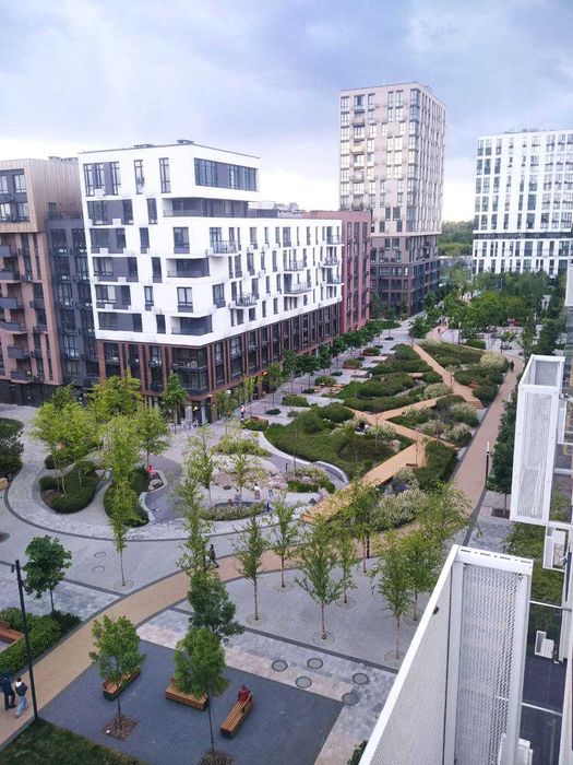 ЖК Файна Таун. Квартира з панорамними вікнами 44.8 кв.м. Стелі 3.6 м