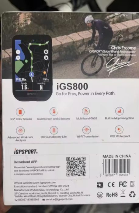 Велокомпьютер Igpsport igs800