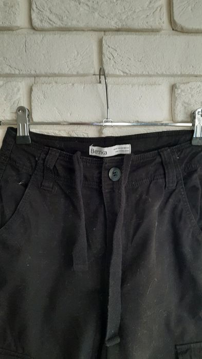 Spodnie cargo streight bershka xxs 32