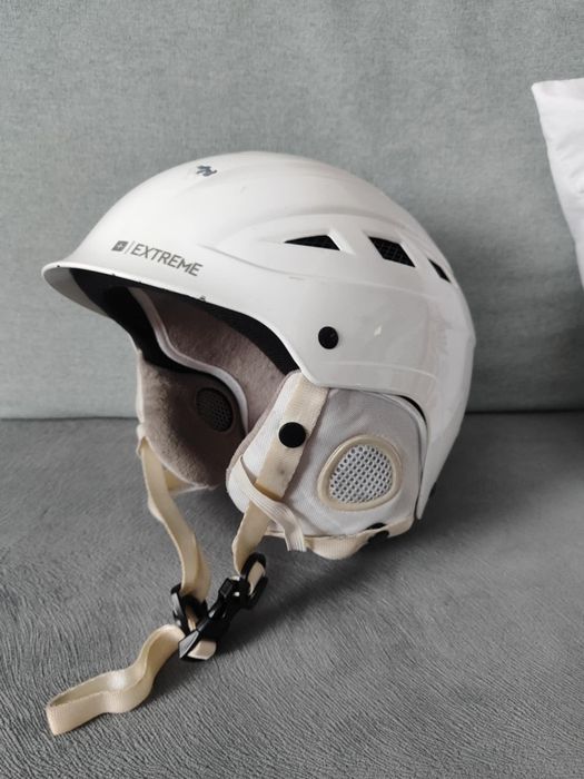 Kask narciarski biały 55-56cm