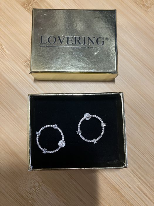 Серьги, серебро, фианиты, Италия