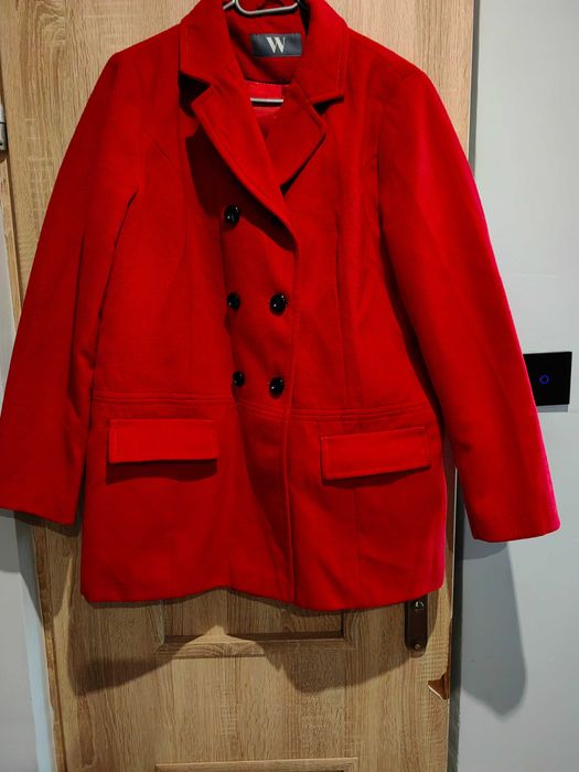 płaszczyk płaszcz czerwony