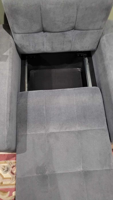 ArmChair-bed, large storage under seat. Removable sides. Never used