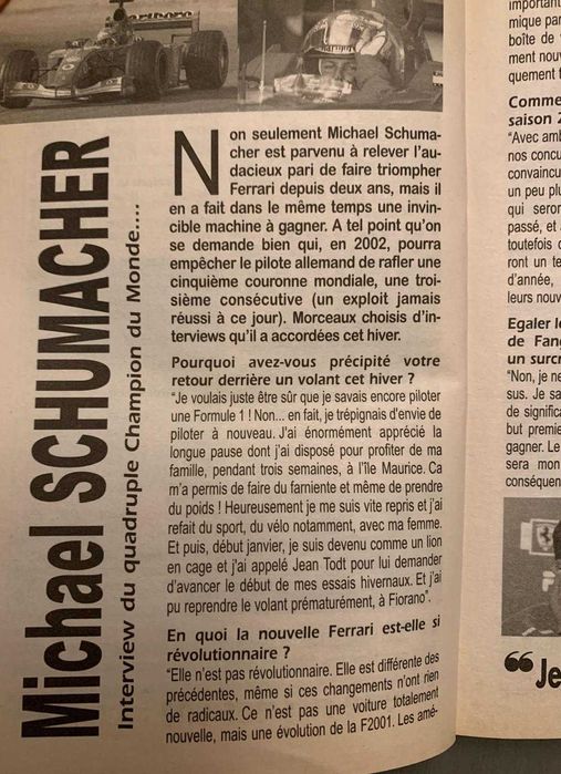 Livro Une Saison de Formule 1 – 2002 – Sports Story