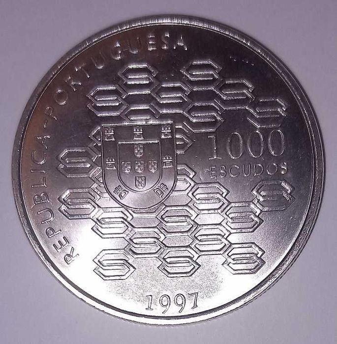 3 moedas de 1.000 escudos em Prata