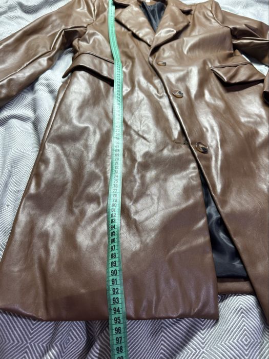 Пальто з еко шкіри від Shein