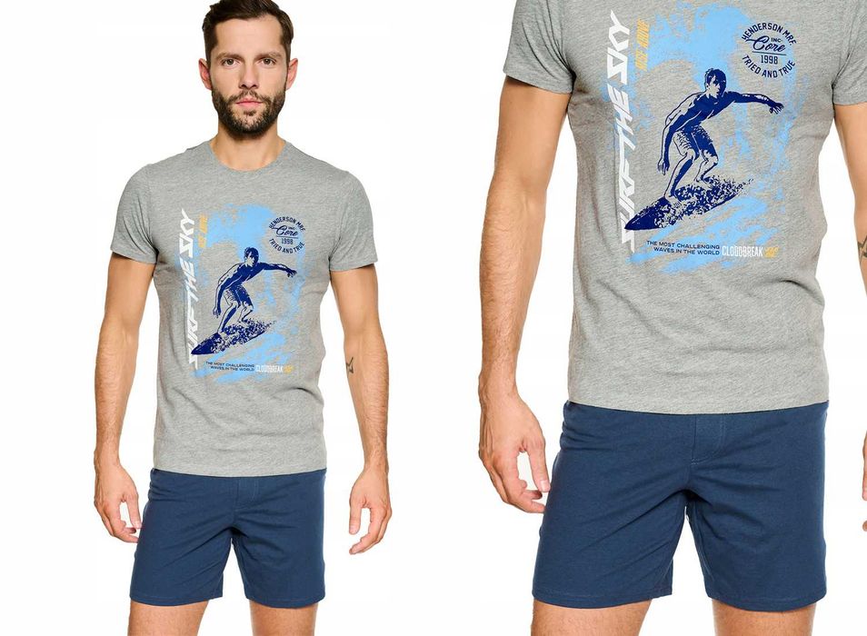 Nowa piżama męska Henderson 39731 krótki rękaw - super cena