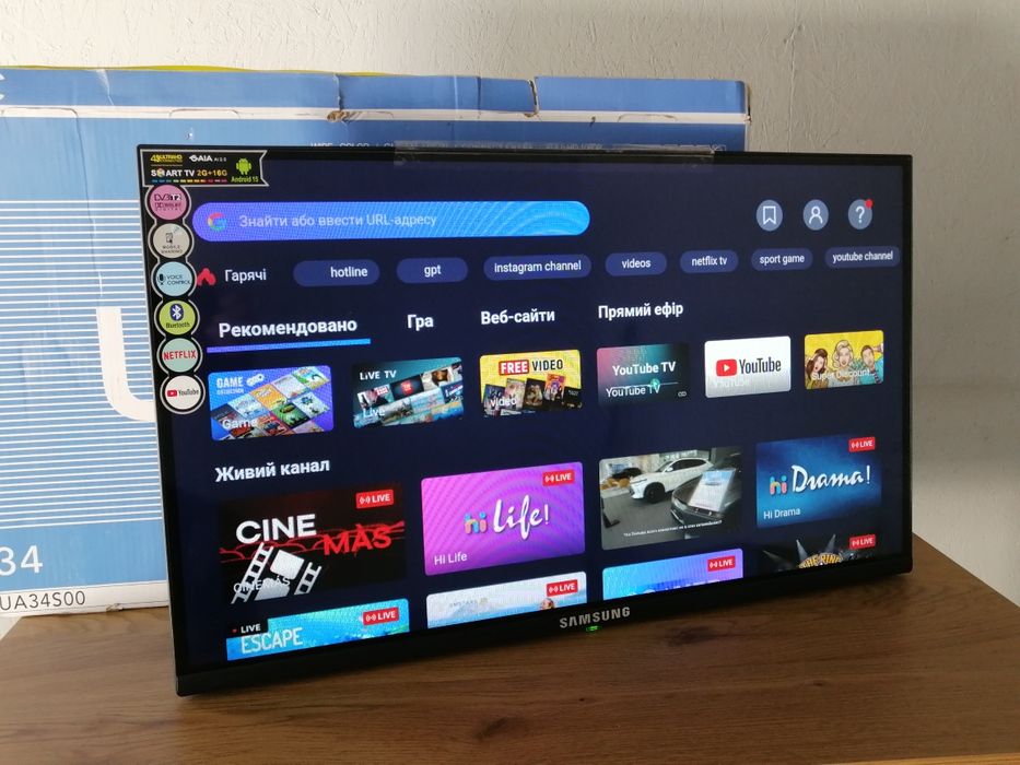 Сматр тв Samsung ua34s00