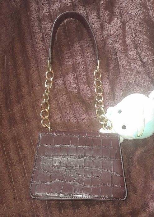 Женская стильная сумка.Цвет темно-коричневый.