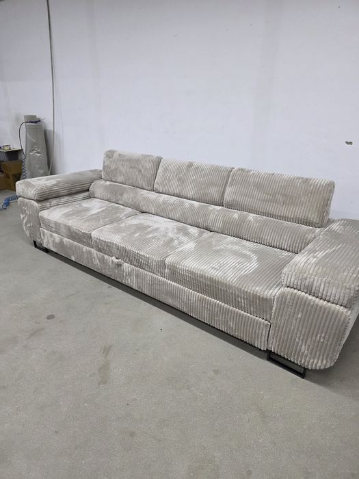 Sofa rozkładana prosto od producenta regulowane zagłówki sztruks