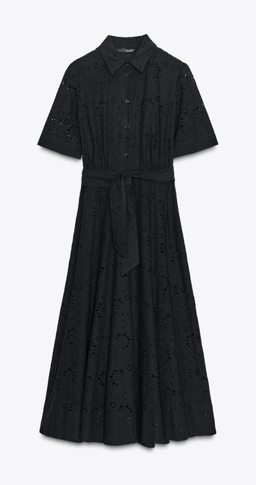 Sukienka midi Zara czarna