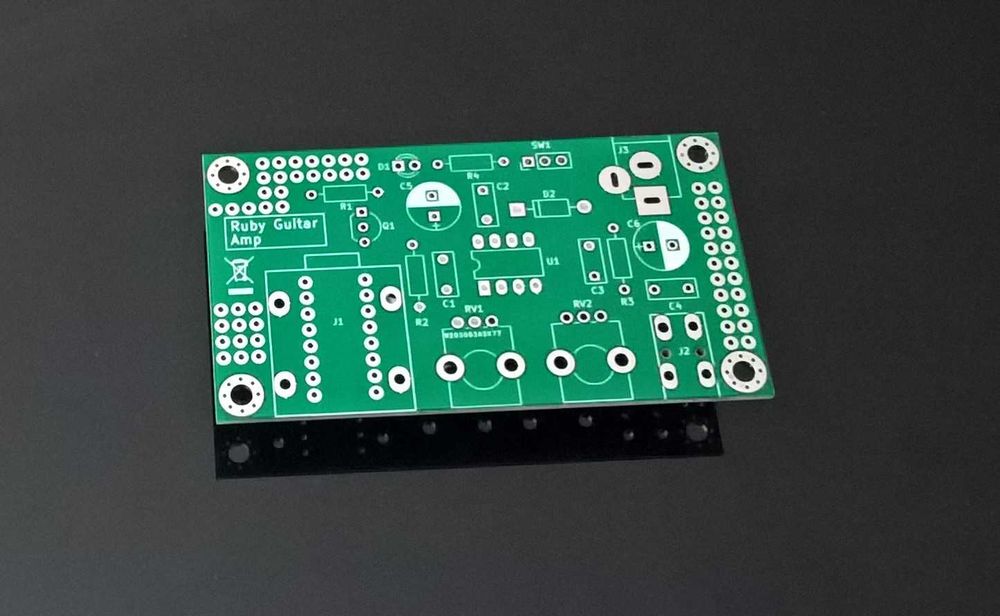 Płytka pcb - wzmacniacz słuchawkowy do gitary