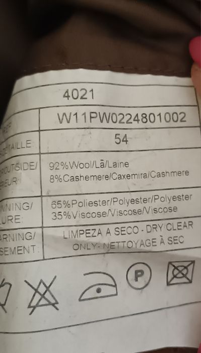 Sobretudo de homem creme
em lã e caxemira, tamanho 54.
Preço 50€
Envio