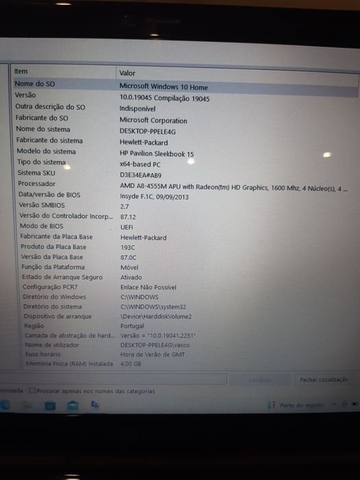 Portátil HP 15 polegadas