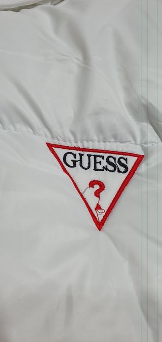 Damska kurtka zimowa bomberka lekka biała kaptur L