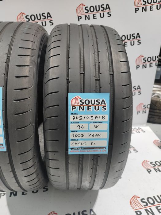 2 pneus semi novos 245-45R18 Goodyear - Oferta dos portes