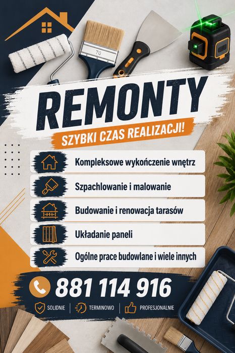 Uslugi remontowo - budowlane | Remonty | Wykończenia wnętrz