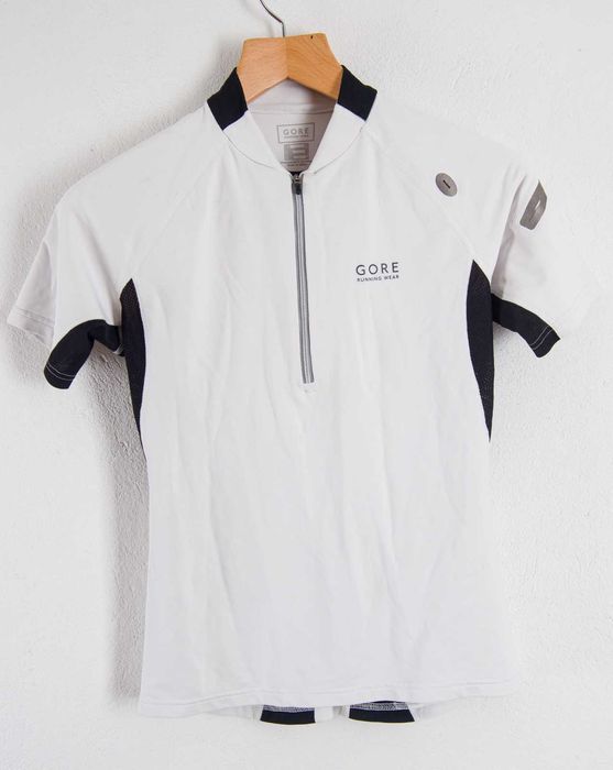 Gore Running Wear koszulka biegowa z zamkiem kieszenie tylne M