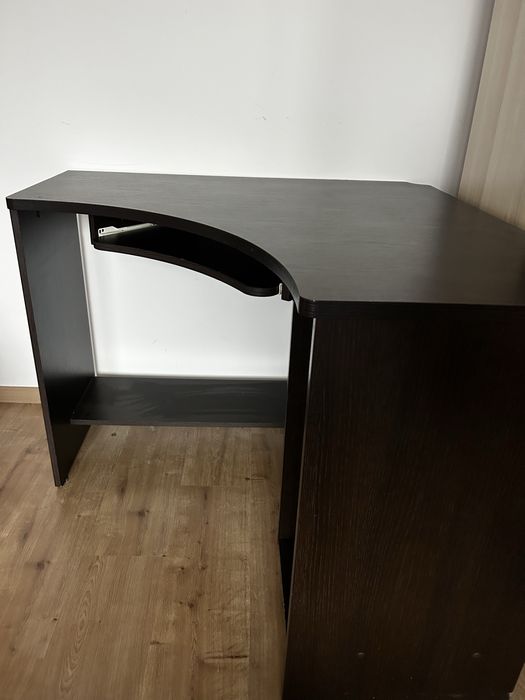Biurko narożne duże ciemne