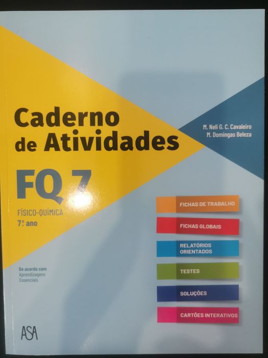 Caderno de atividades, FQ7, Físico Química, 7 ano