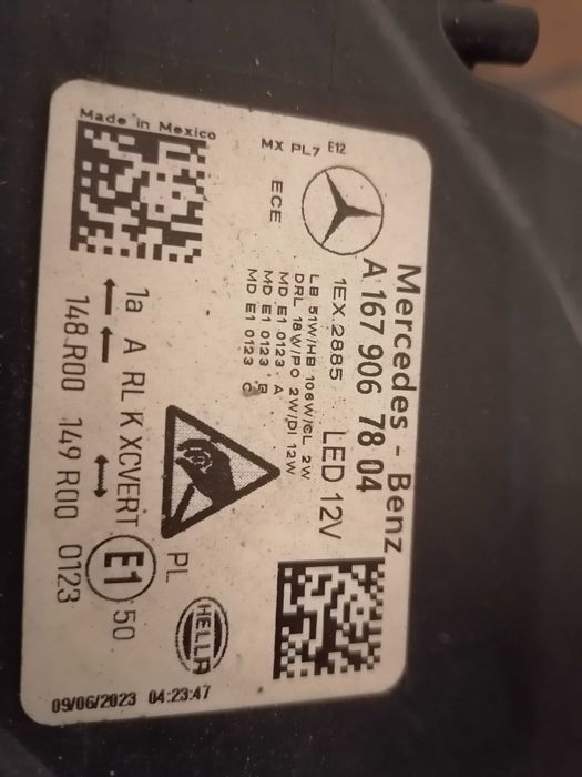 Farol Mercedes Gle w167 c167 ótica óptica Led multibeam