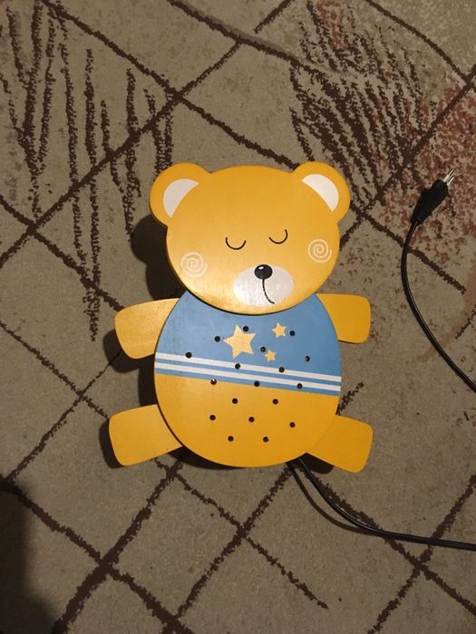 Lampa nocna drewniana Miś