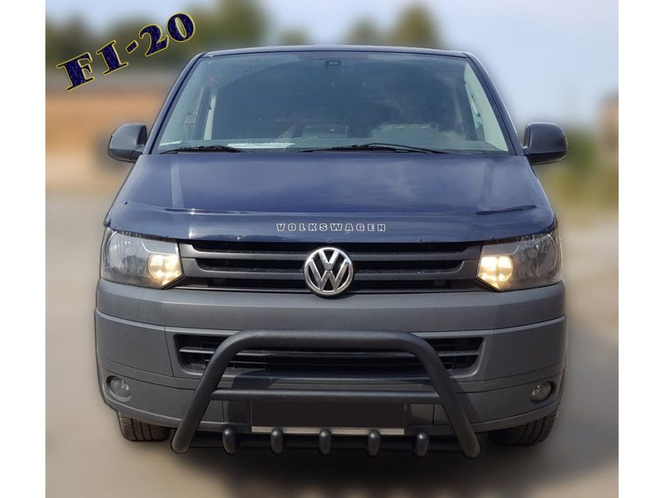 Volkswagen T5 2010-2015 рр. Кенгурятник WT003 Black (нерж)
