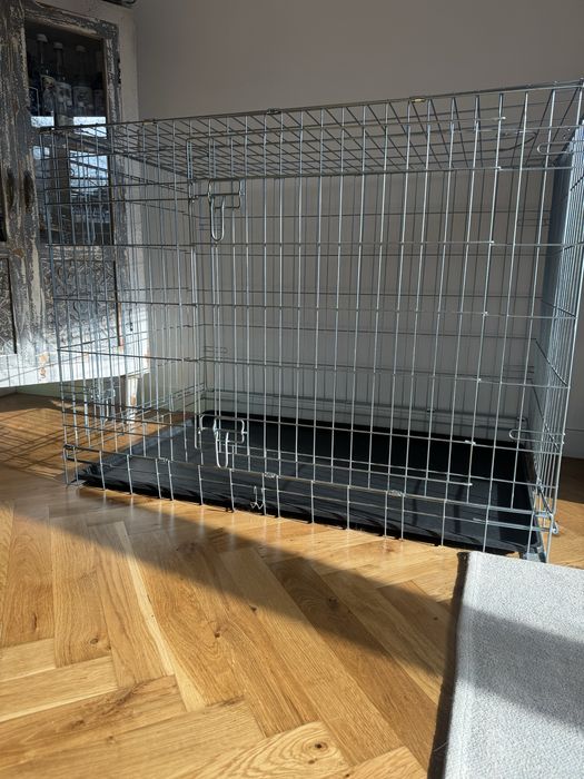 Klatka kennelowa dla psa lub kota 80 × 106 × 70 cm – stan jak nowa