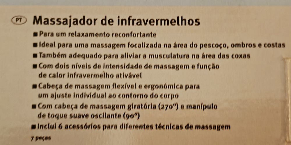 Massajador de infravermelhos