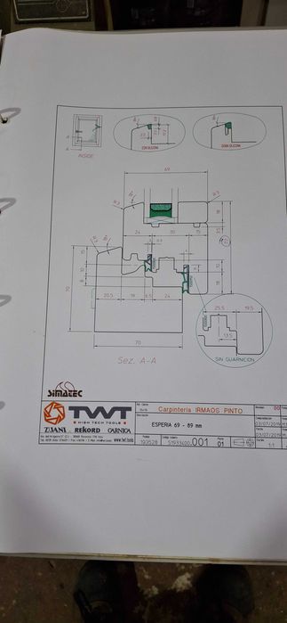 Frezas janelas madeira com certificado