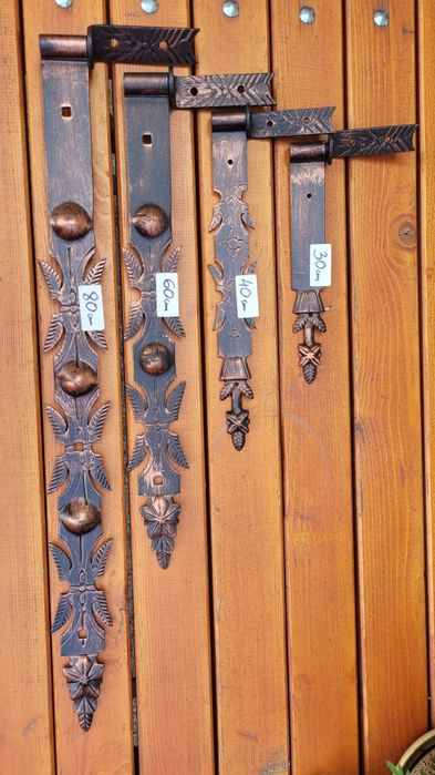 Zawias pasowy kuty 60cm czarny MOSIĄDZ PATYNA producent !