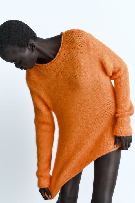 Camisola de malha com efeito escovado L - Nova