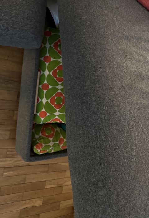 Sofa cinza com chaise longue em muito bom estado