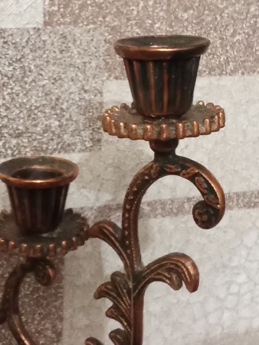 Подсвечник на две свечи бронза