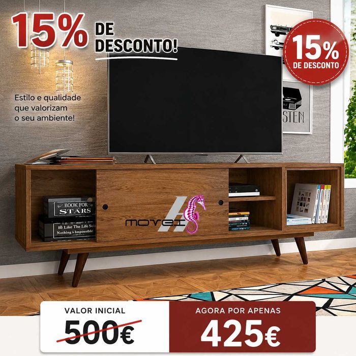 Móvel tv Nórdico R3 Novo Promoção