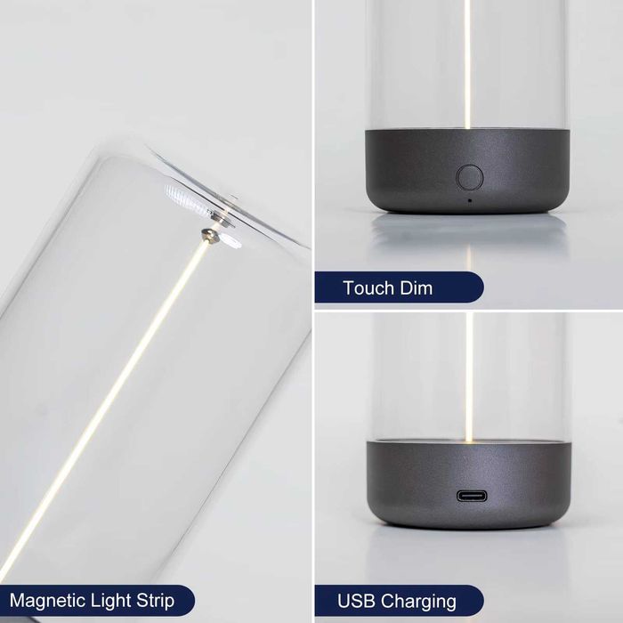 Настільна лампа нічник з акумулятором та гнучким led ночник настольная