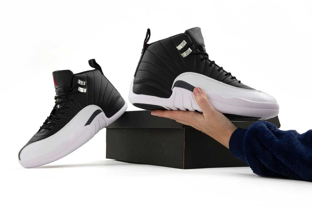 Мужские кроссовки Nike Air Jordan 12 Retro "Black/White" 41-45